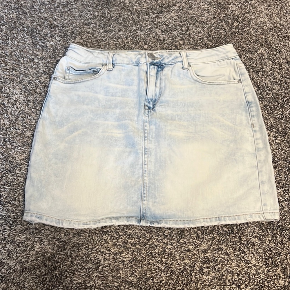 Vintage Wash Jean Mini Skirt